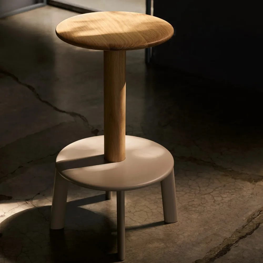 Barstol Massif Oak/Grey Beige