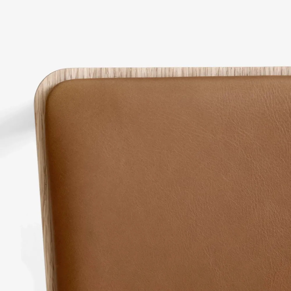 Betty Stol TK3 Solid Eik/Cognac Skinn