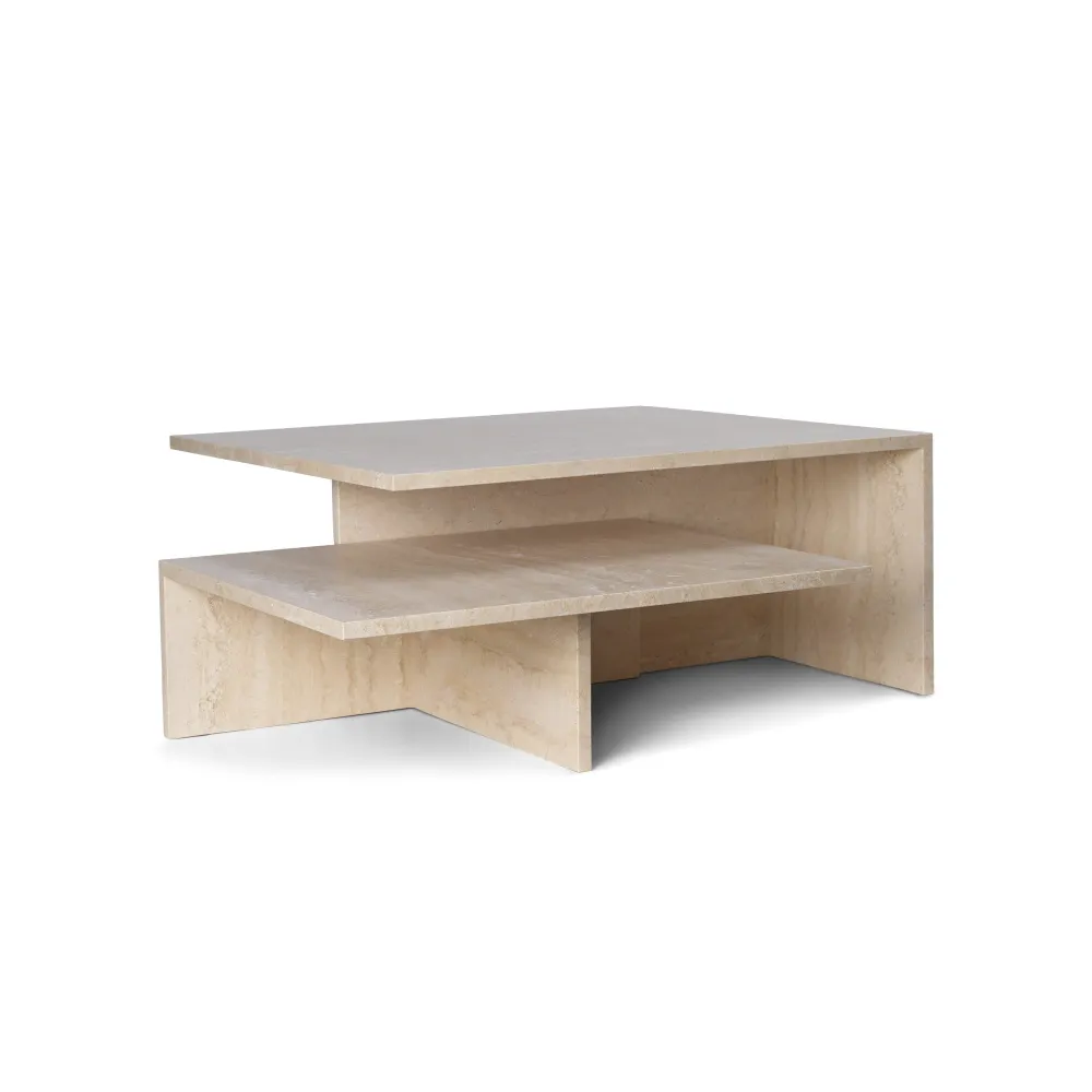 Distinct Grande Duo Sofabord Travertine