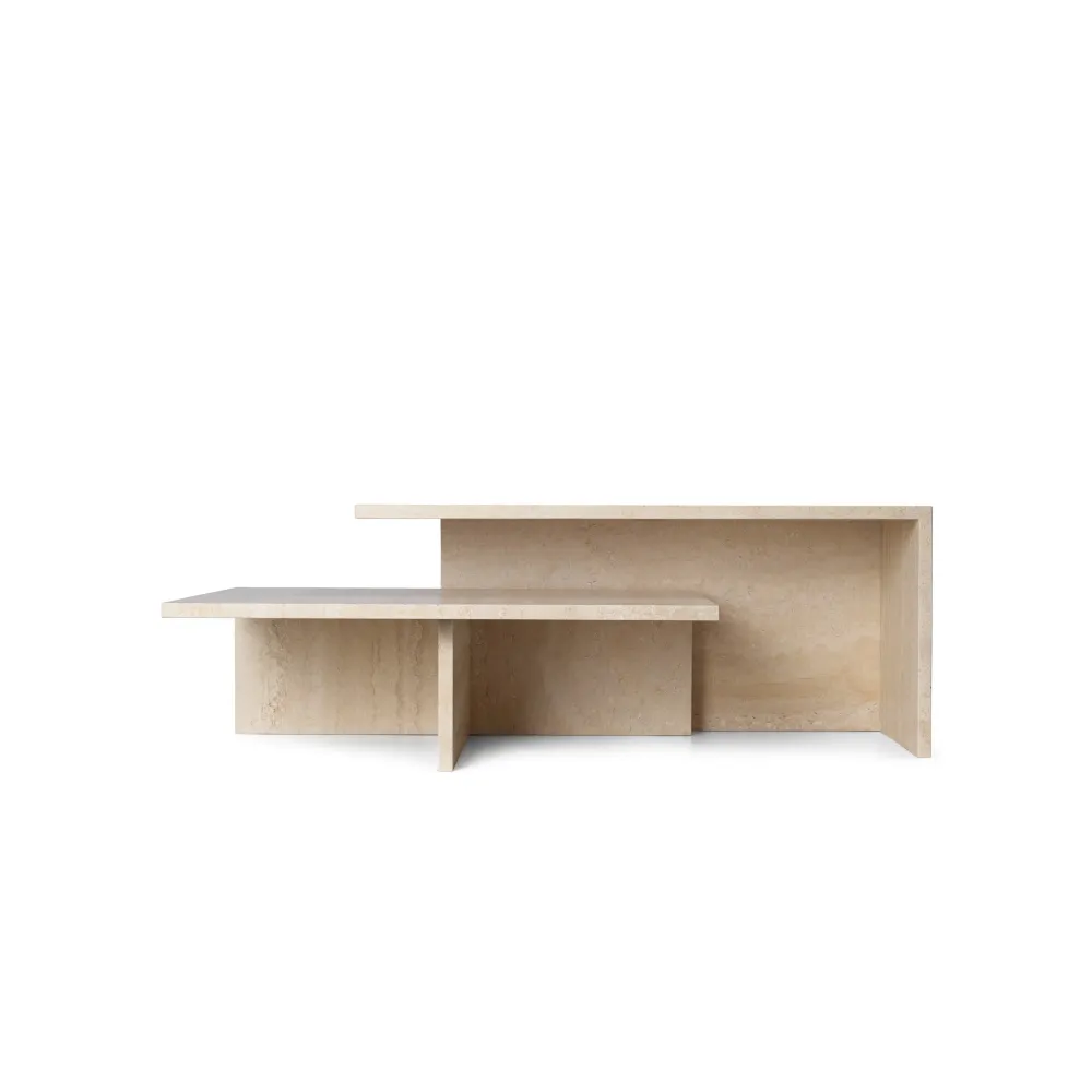 Distinct Grande Duo Sofabord Travertine