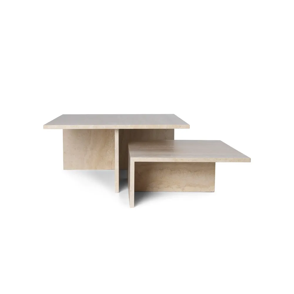 Distinct Grande Duo Sofabord Travertine