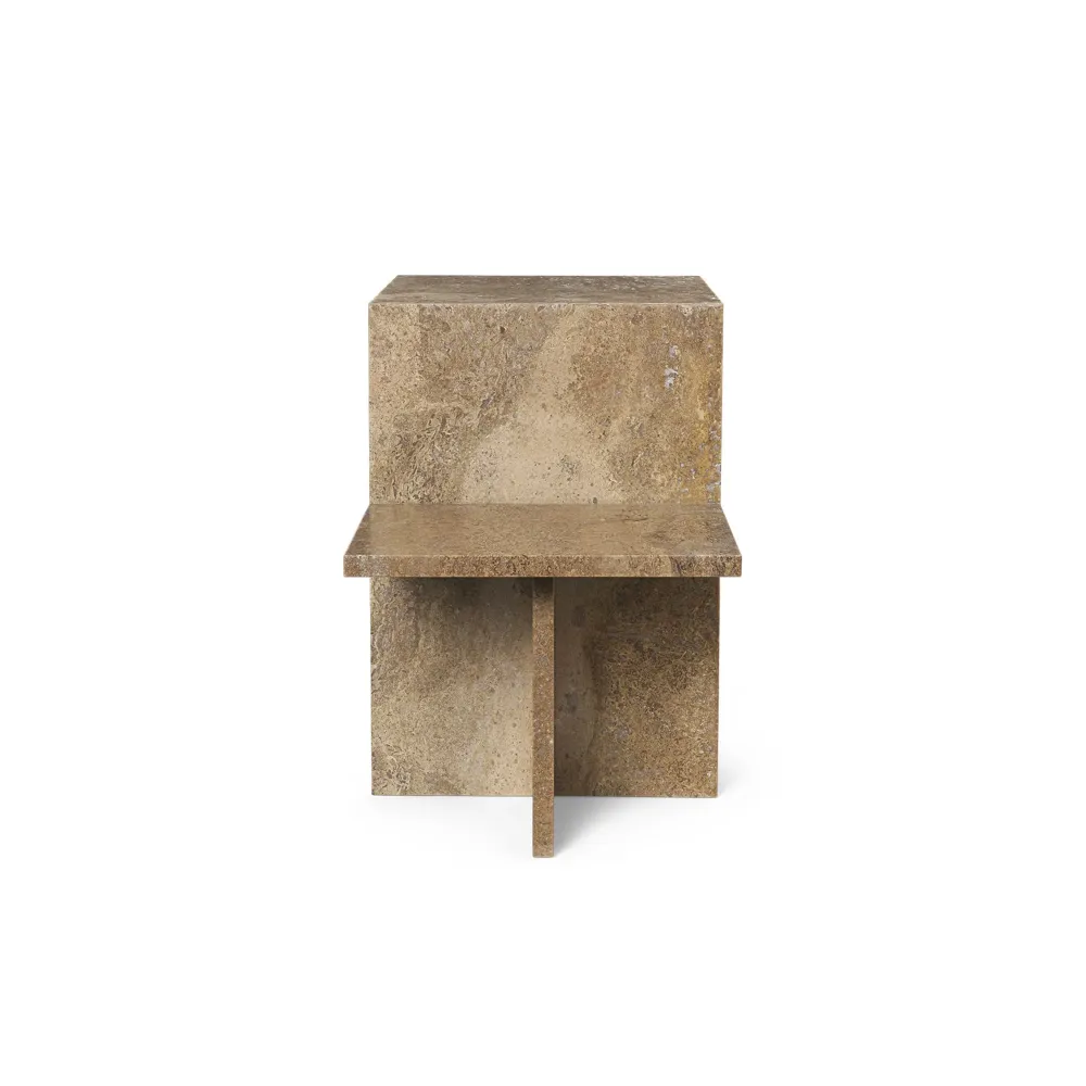 Distinct Sidebord Mørkebrun Travertine