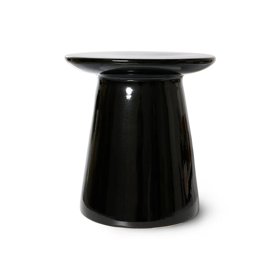 Earthenware side table M black