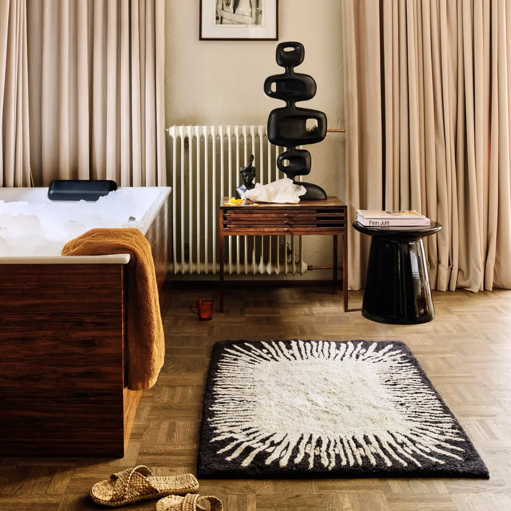 Earthenware side table M black