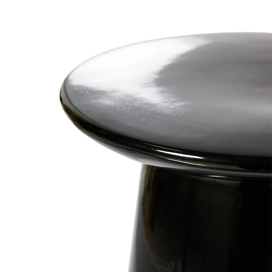 Earthenware side table M black