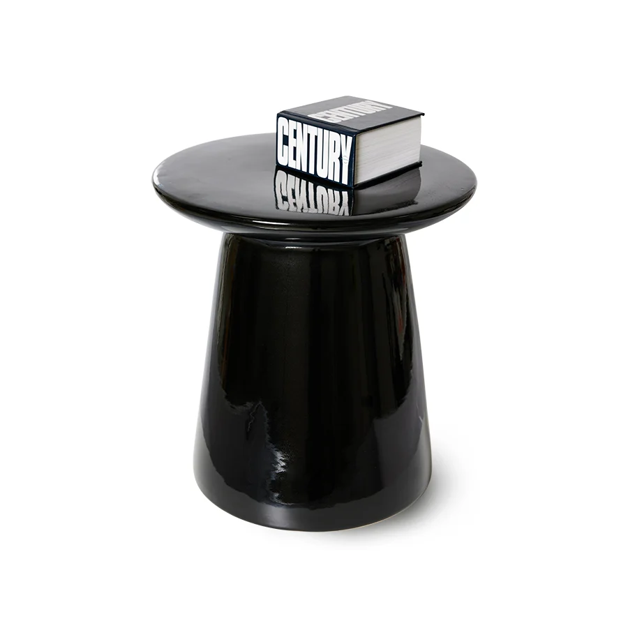Earthenware side table M black