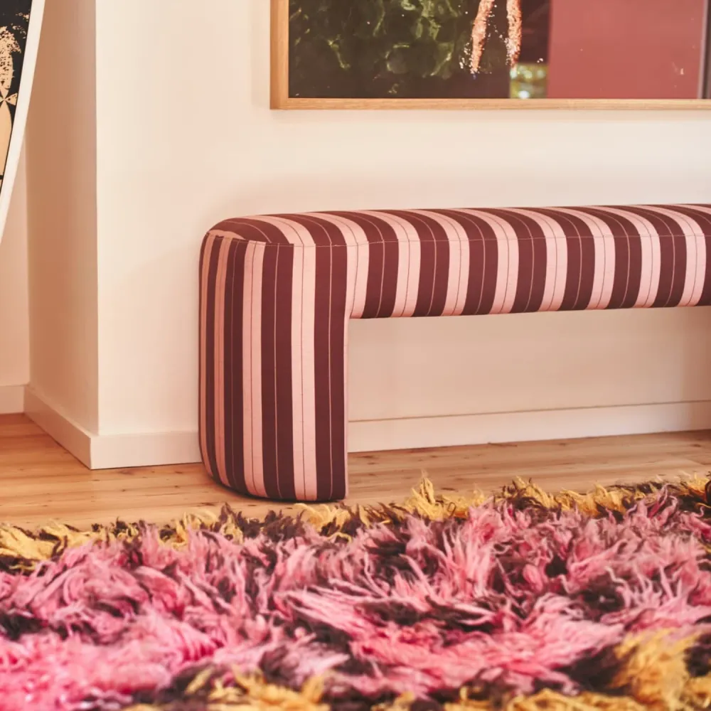 Lobby bench striped