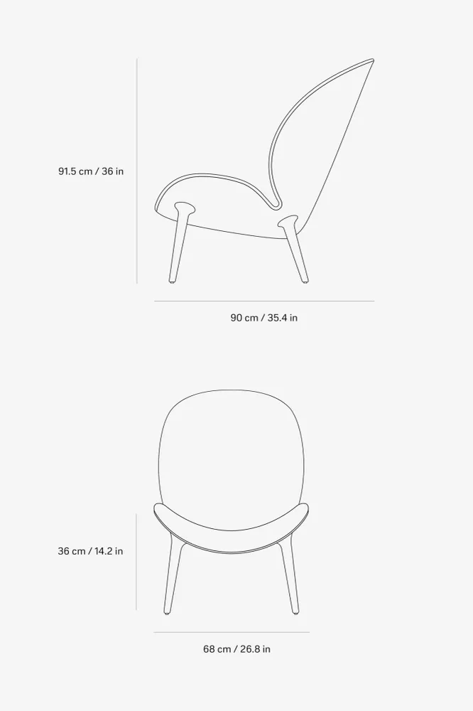 Logde lounge stol off white