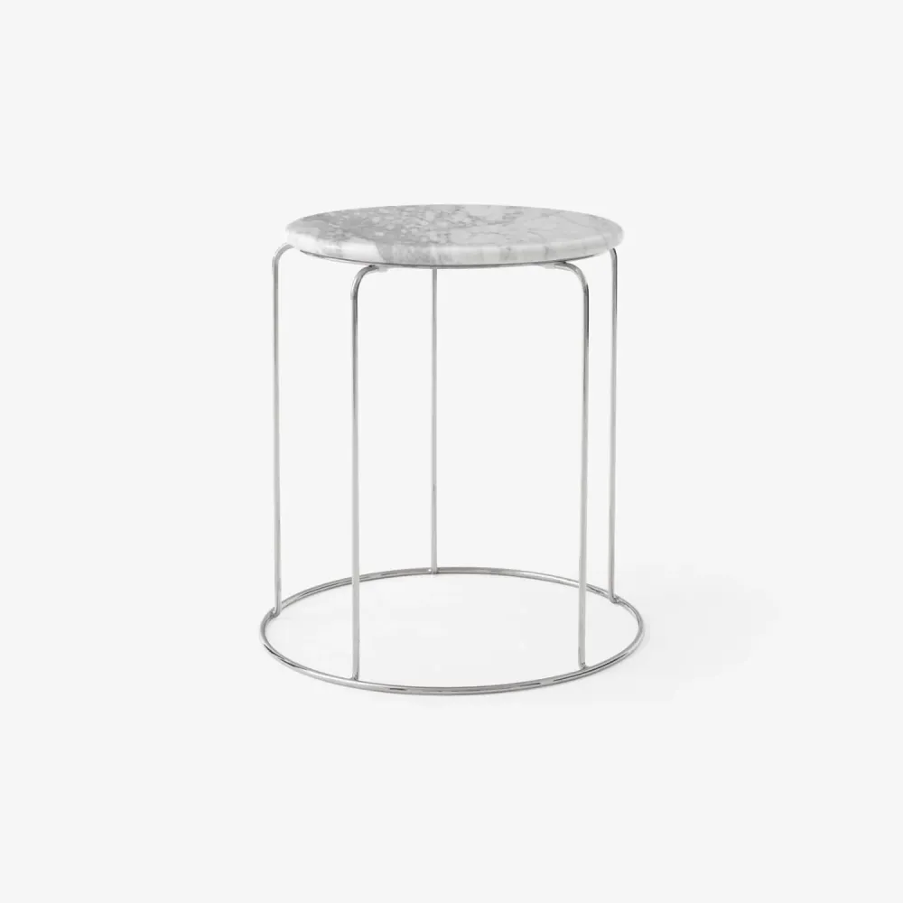 Marmortopp Bianco Carrara til Wire VP11 Stol