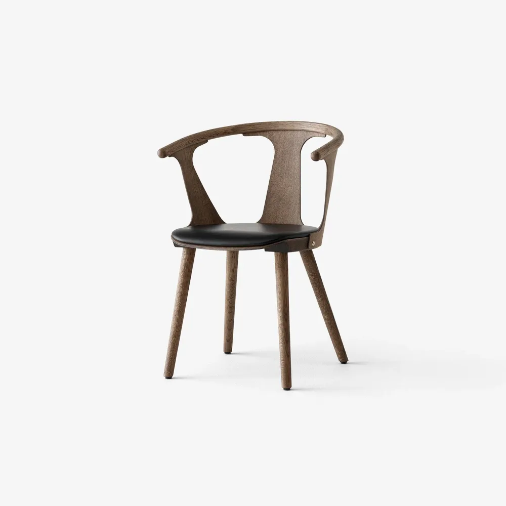 2 stk | Between Stol SK2 Røkt Eik/Svart Skinn