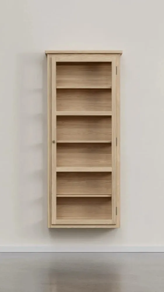 Vegghengt Vitrineskap V4 eik