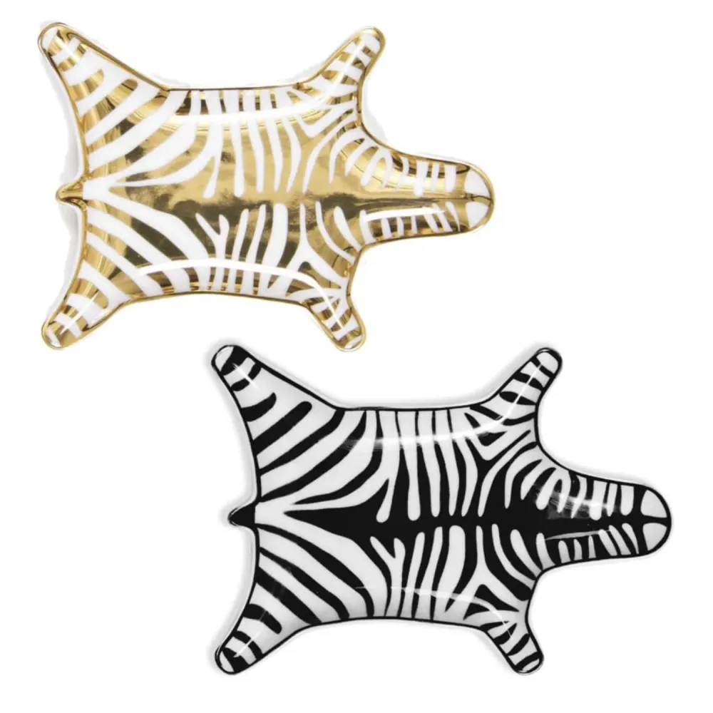 Zebra Stacking Dish - Black And White