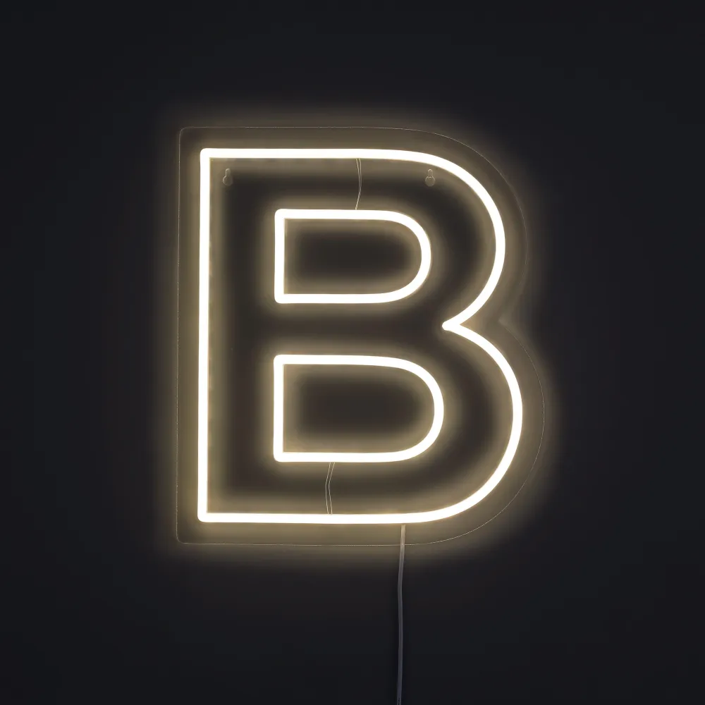 Bokstav B Neon Vegglampe