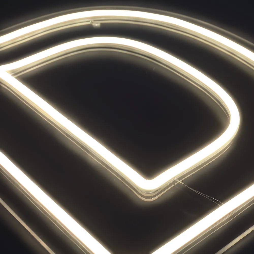 Bokstav D Neon Vegglampe