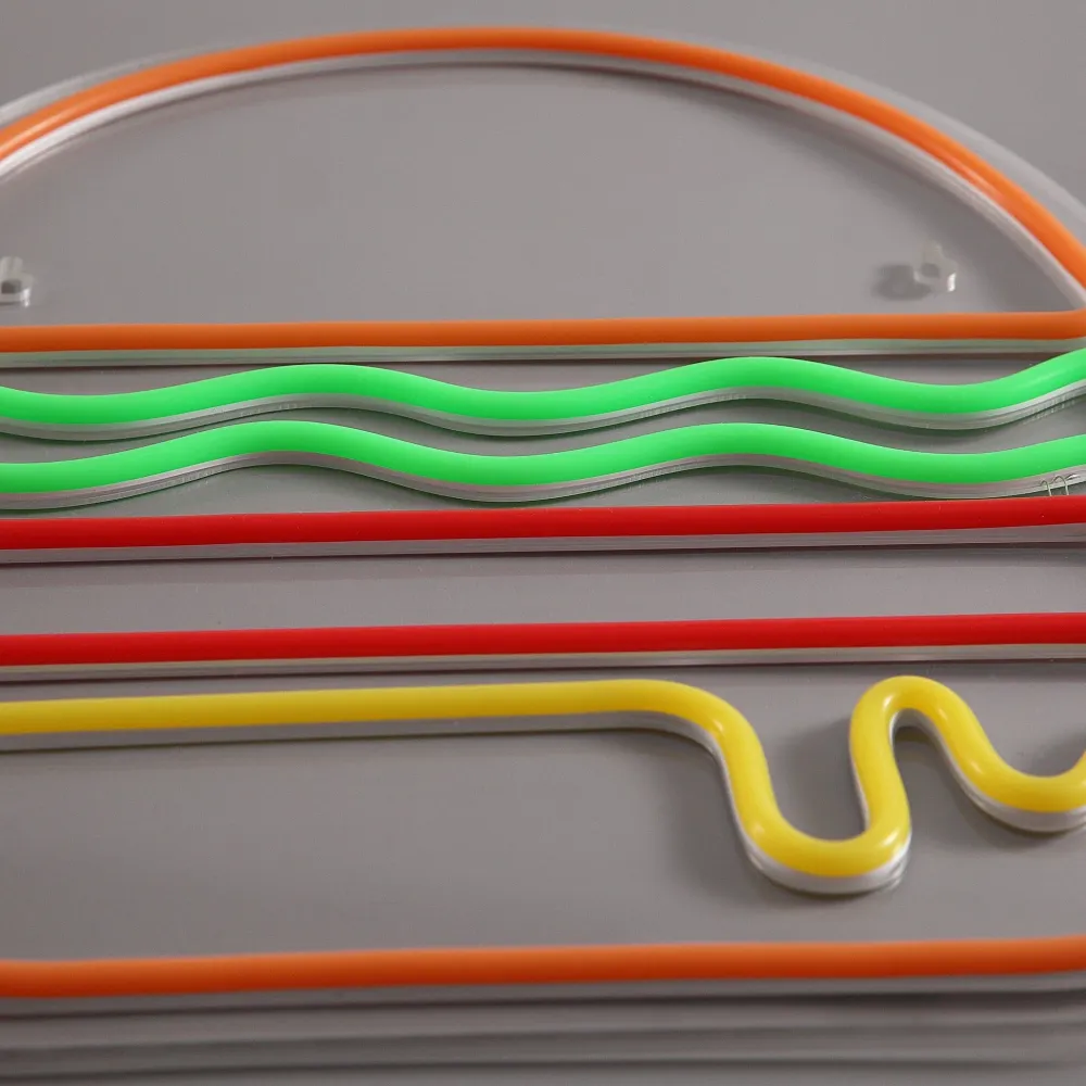 Burger Neon Vegglampe