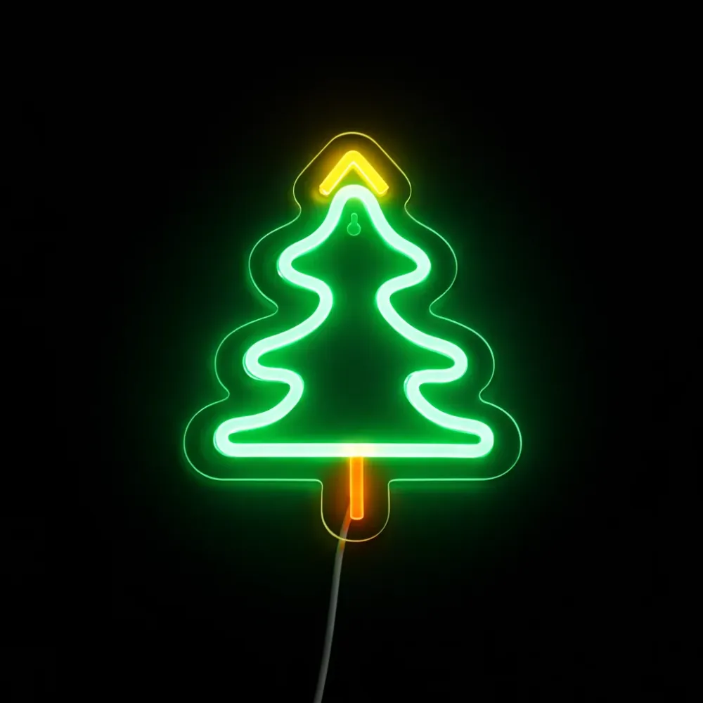 Christmas Tree Neon Vegglampe