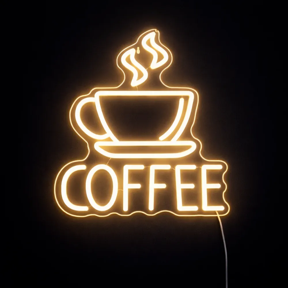 Coffee Neon Vegglampe