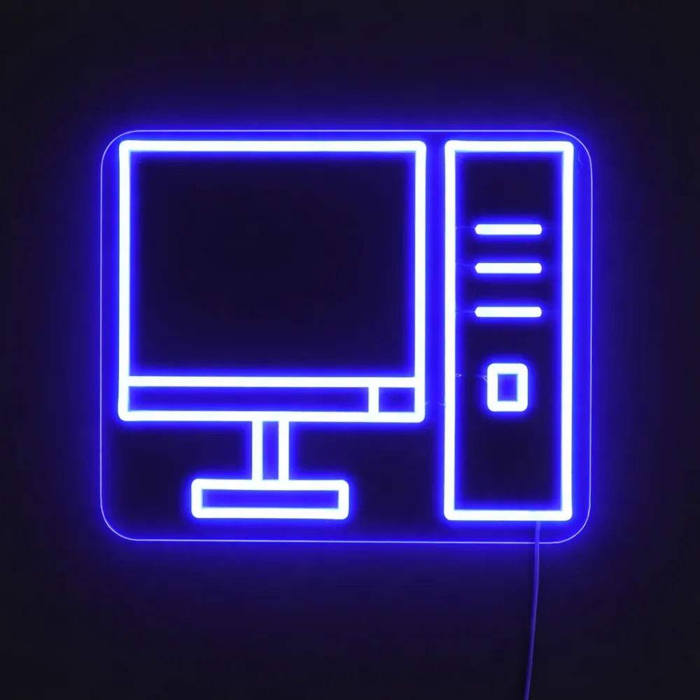 Computer Neon Vegglampe