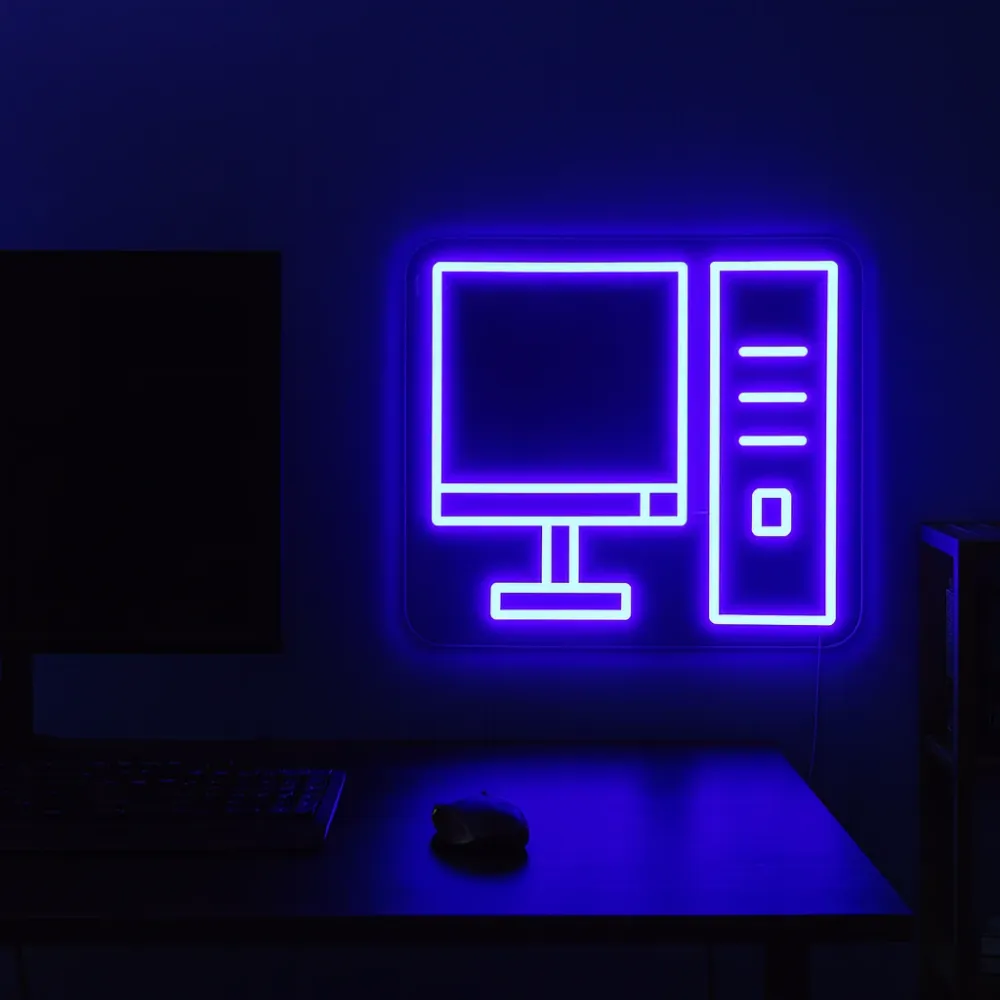 Computer Neon Vegglampe