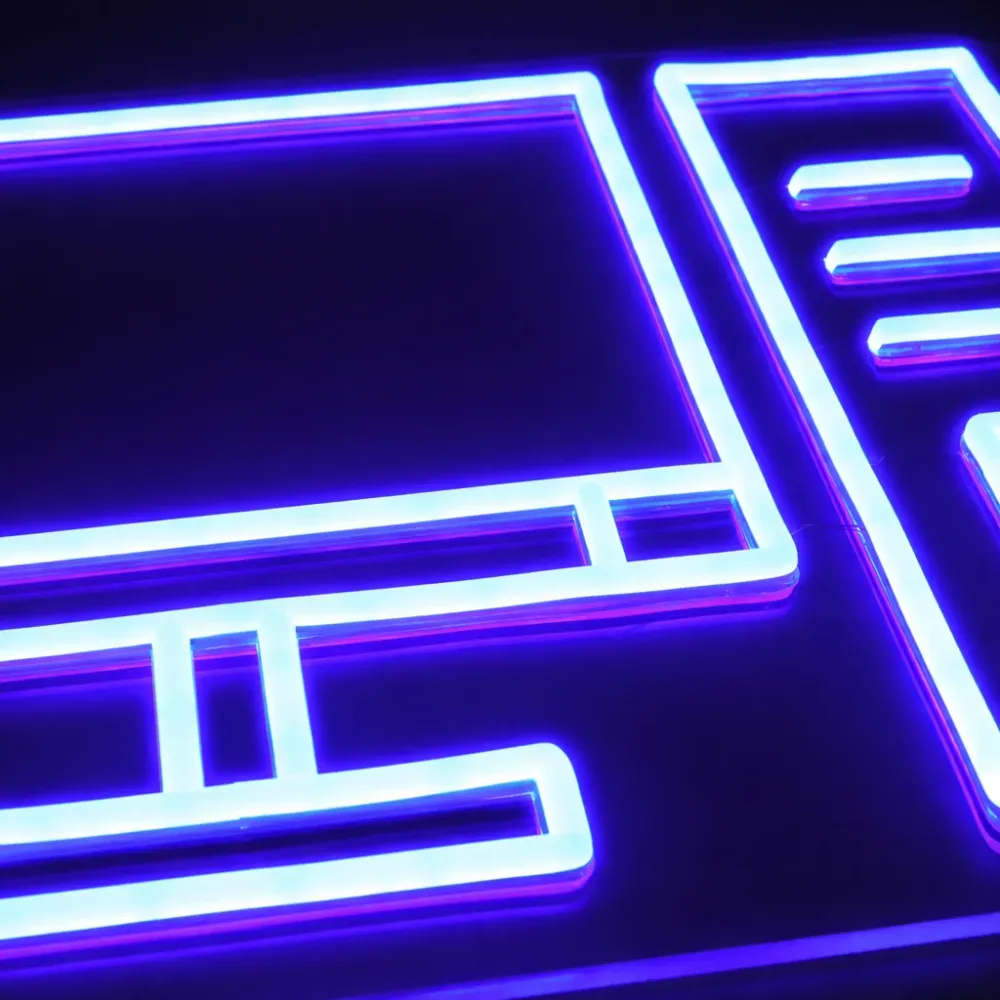 Computer Neon Vegglampe