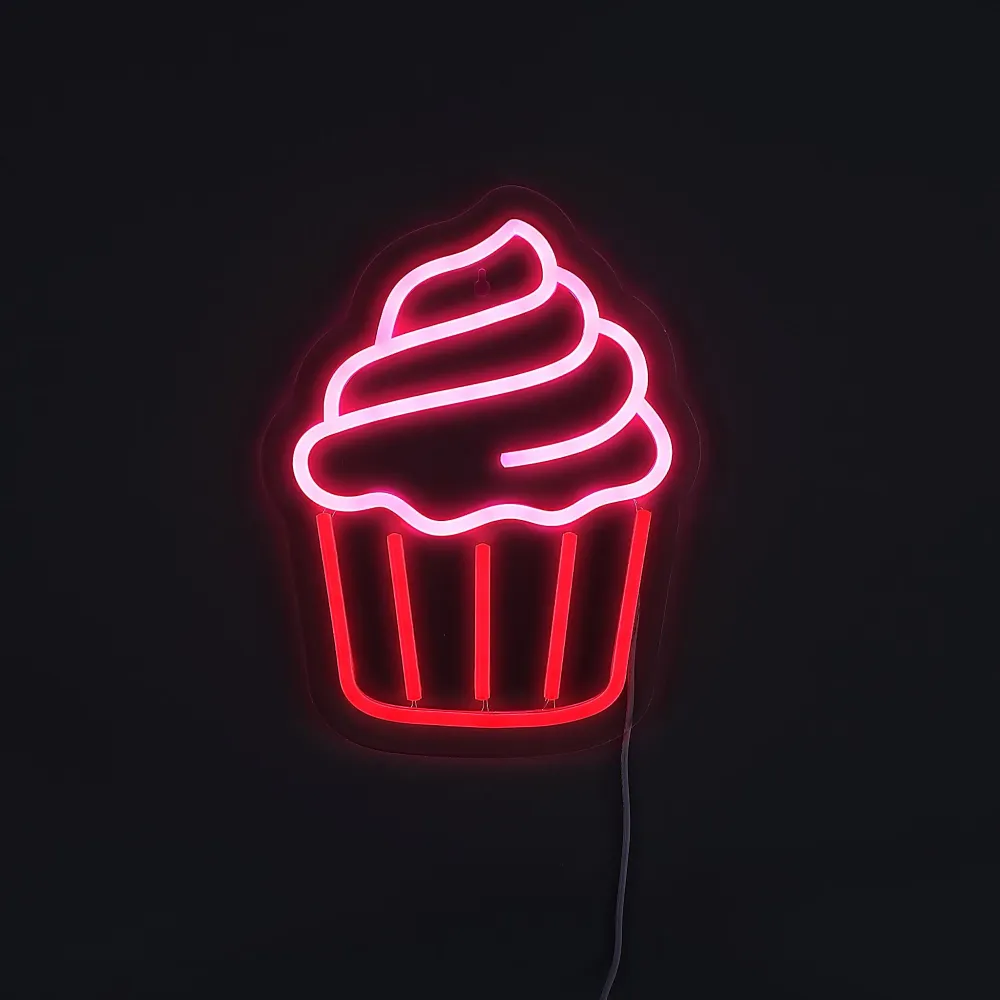 Cupcake Neon Vegglampe