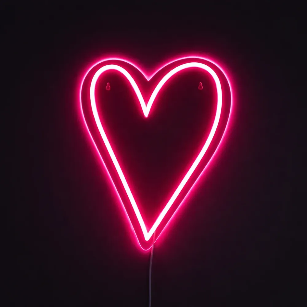 Hjerte Neon Vegglampe