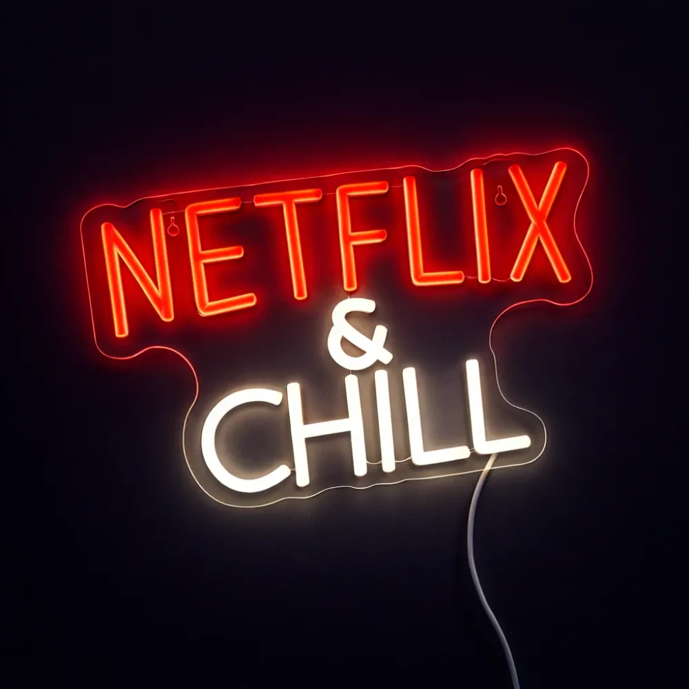 Netflix & Chill Neon Vegglampe