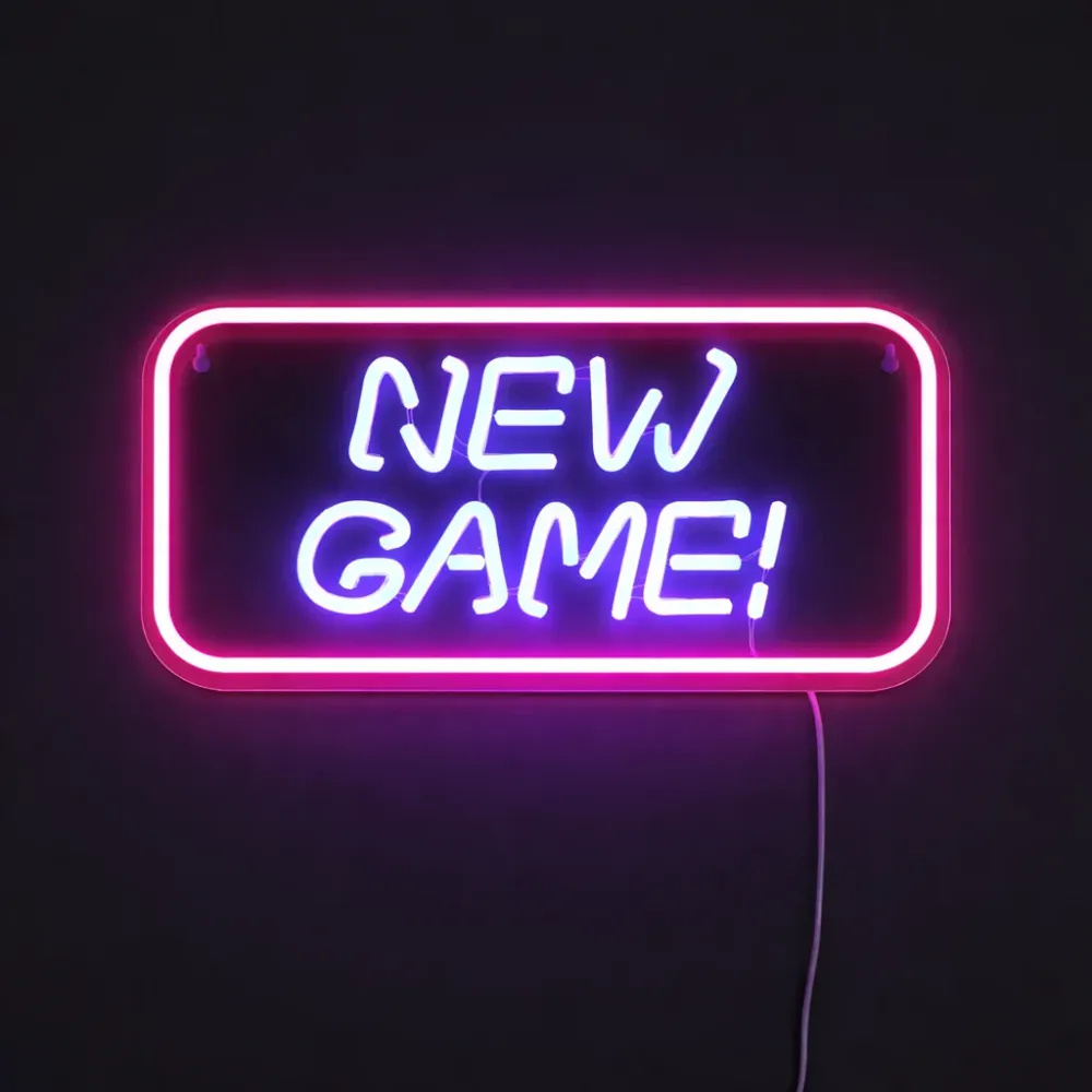 New Game Neon Vegglampe