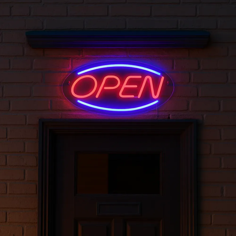 Open Neon Vegglampe