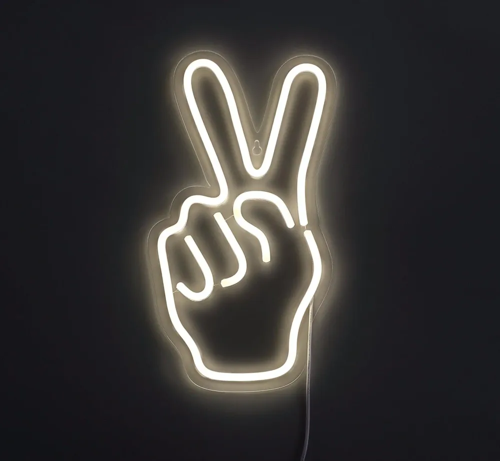 Peace Neon Vegglampe