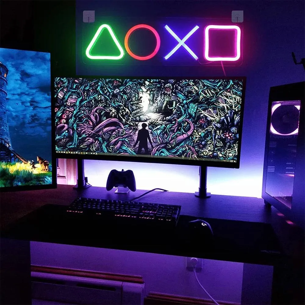 Playstation Neon Vegglampe