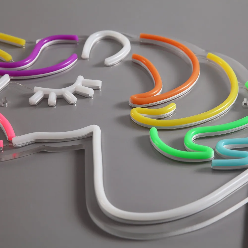 Unicorn Neon Vegglampe
