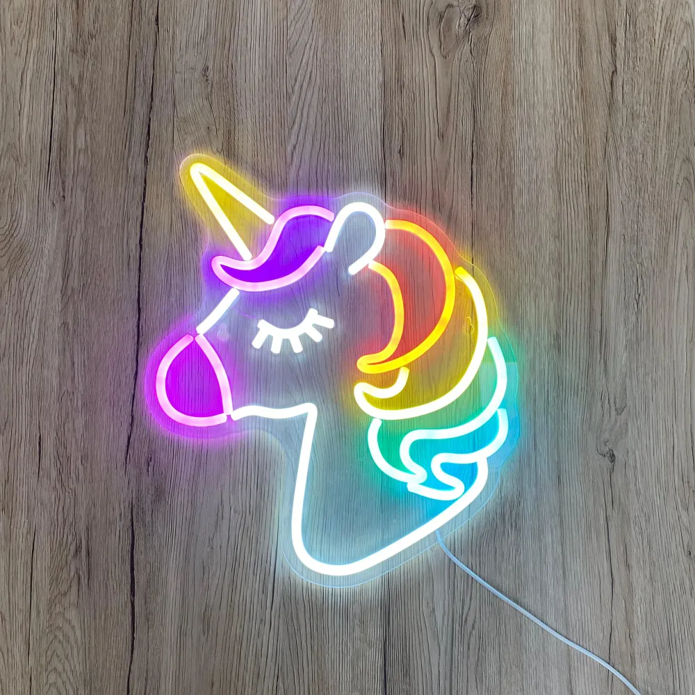 Unicorn Neon Vegglampe