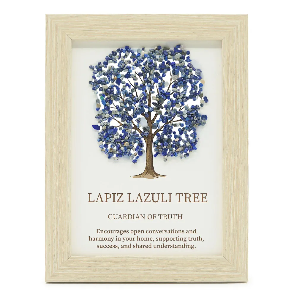 Bilde av edelsten - Livets tre - Lapiz (20x14,7x1 cm)