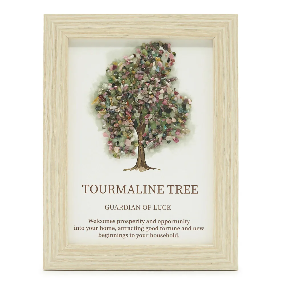 Bilde av edelsten - Livets tre - Toruralin (20x14,7x1 cm)