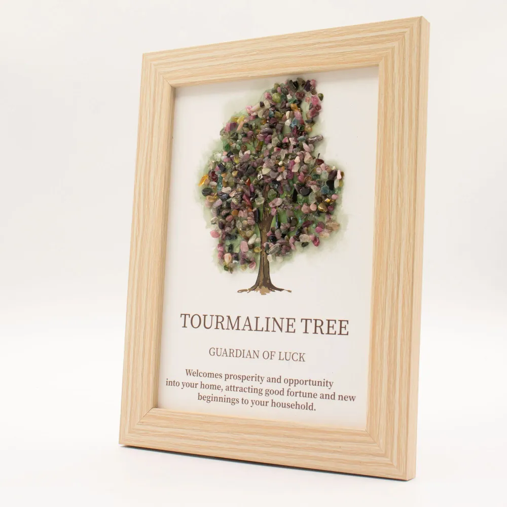 Bilde av edelsten - Livets tre - Toruralin (20x14,7x1 cm)