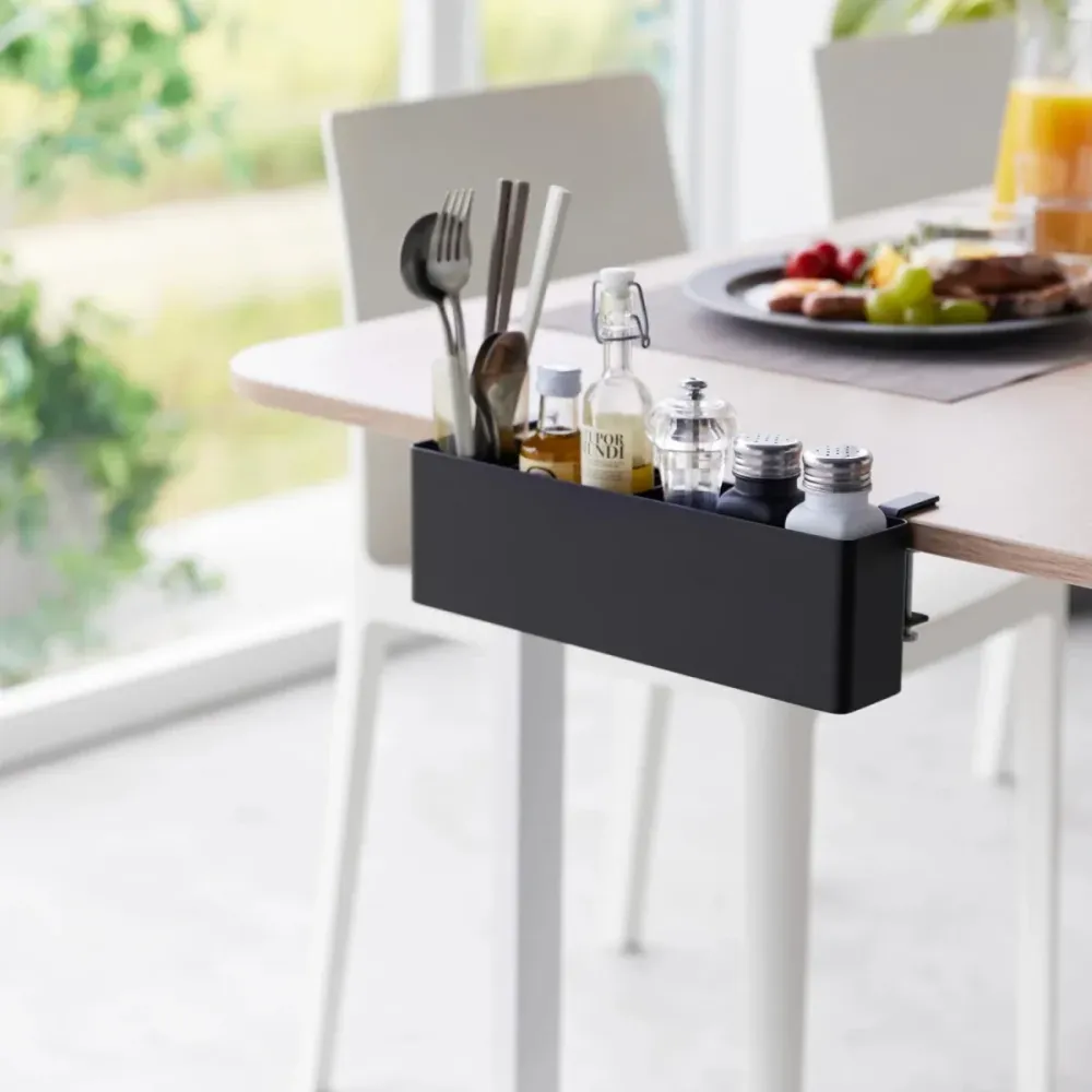 Smart oppbevaringsboks til bord, sort 30 x 10 cm