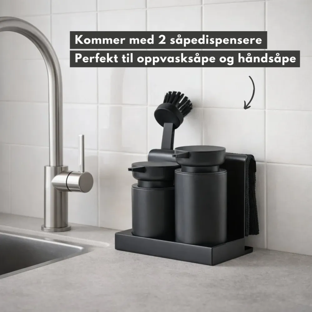 Oppvasksett DIISH sort 17 cm, 5 deler