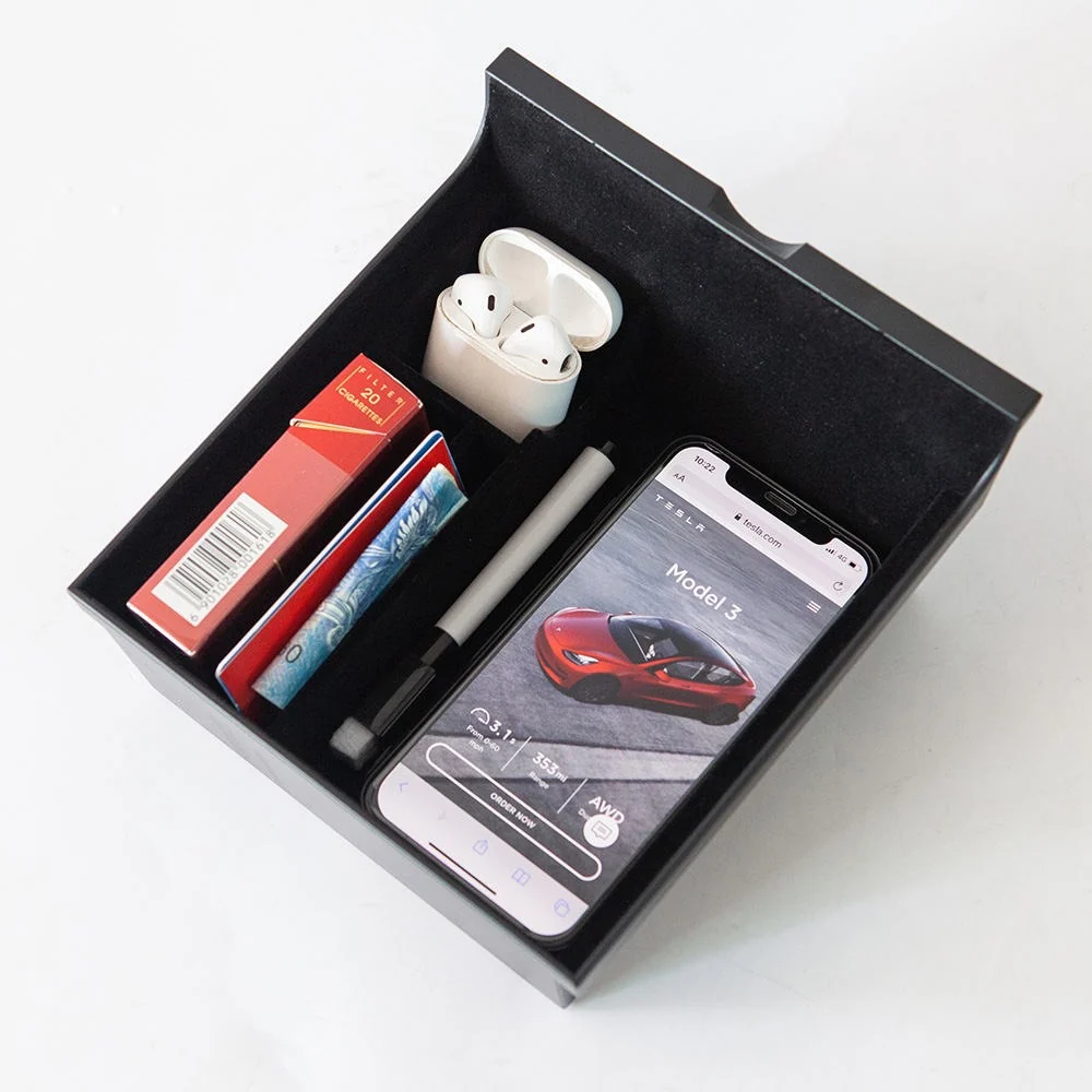 Organisering midtkonsollen til Tesla Model 3 og Model Y - 2021 / 2022 / 2023 Hexolon