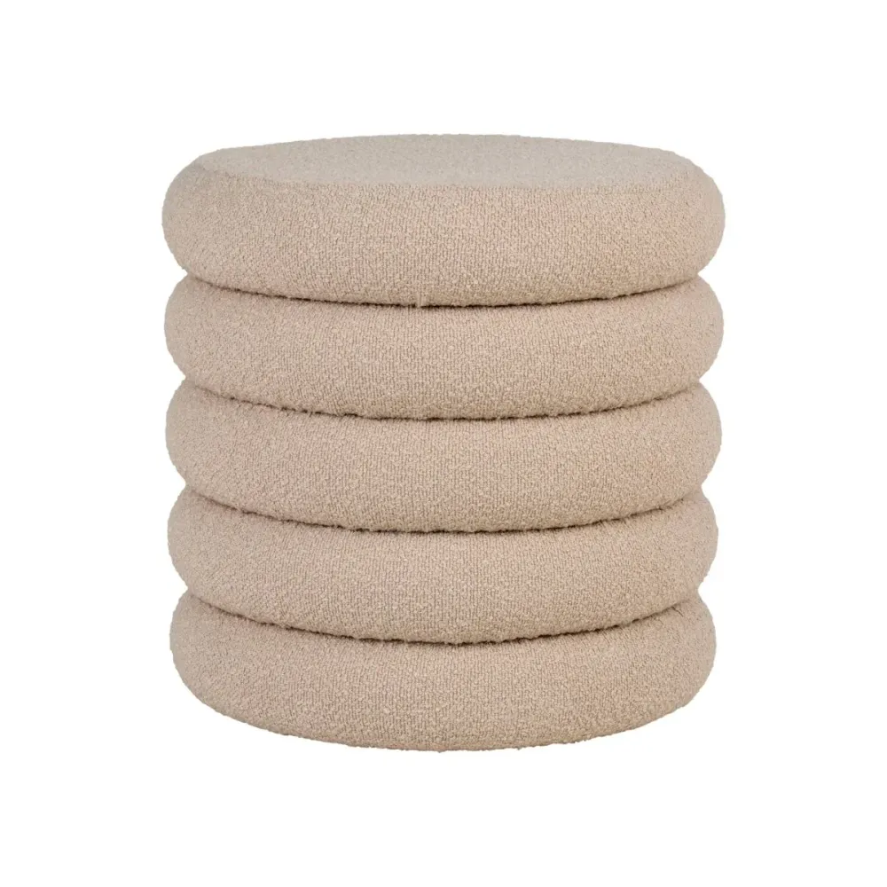 Brooklyn puff med lagring beige ø44 cm