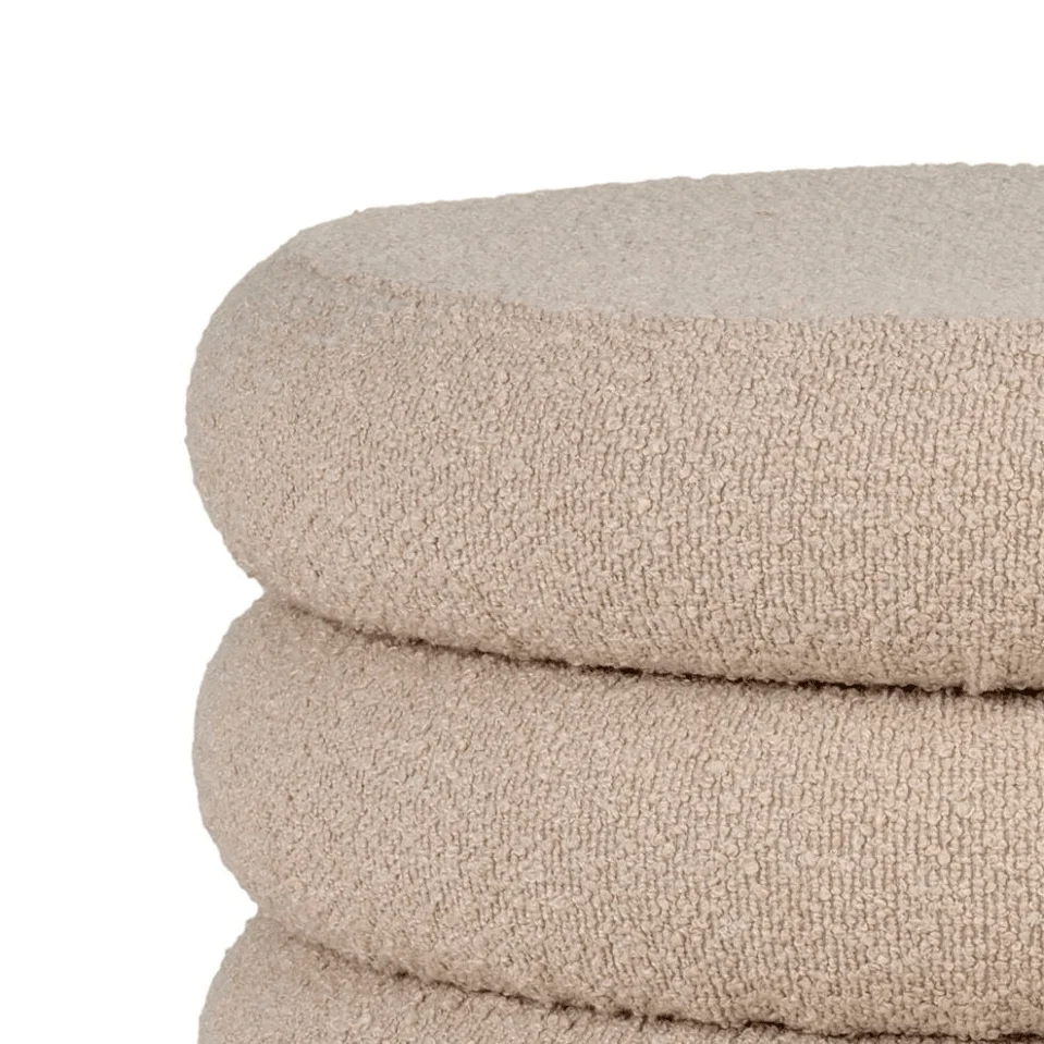 Brooklyn puff med lagring beige ø44 cm