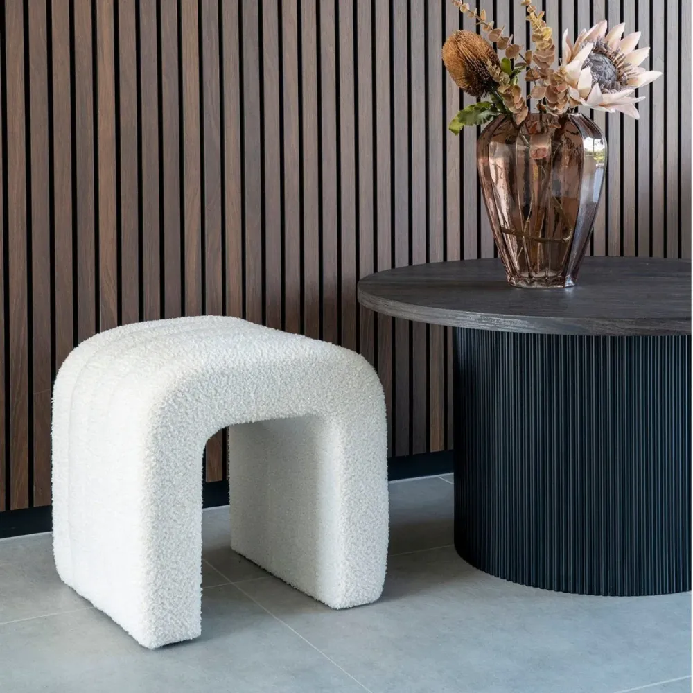Colma puff hvit 42 x 41 x 36 cm
