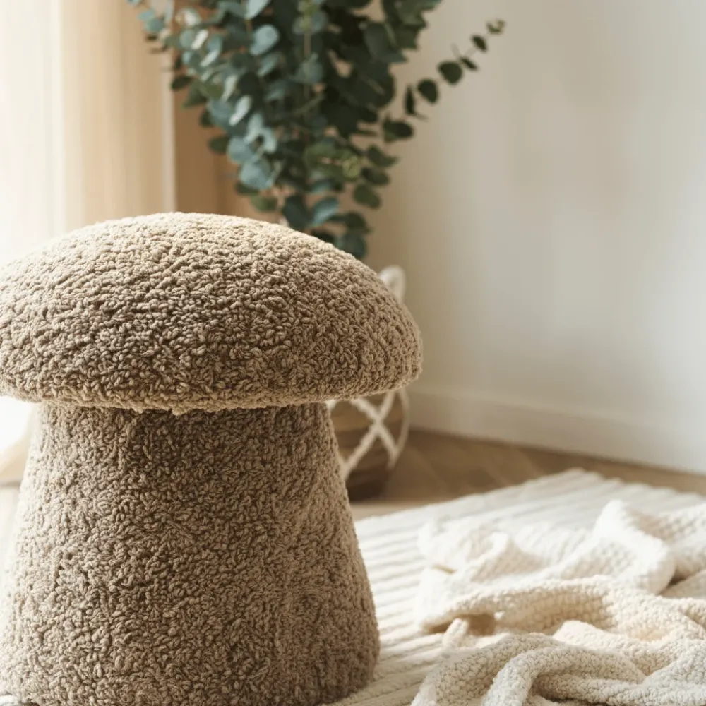 Enna puff brun ø45 cm
