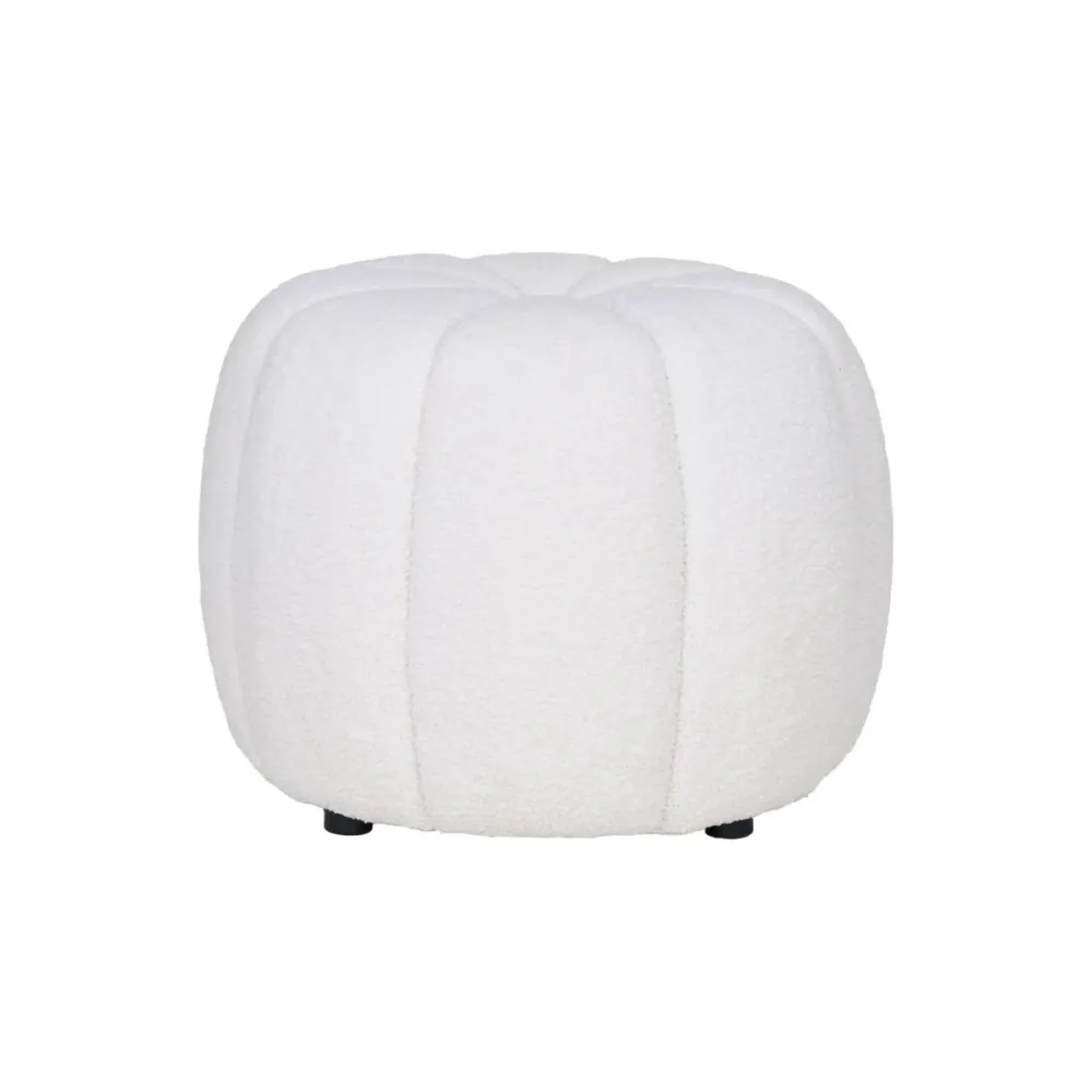 Paisley puff off-white ø48 cm