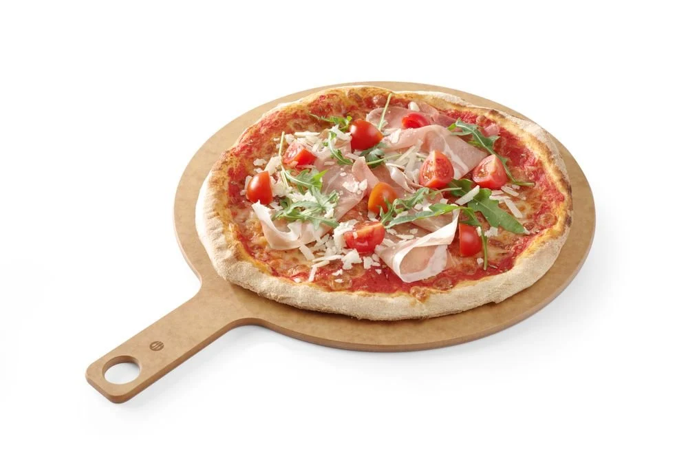 Pizzabrett med håndtak - 406mm