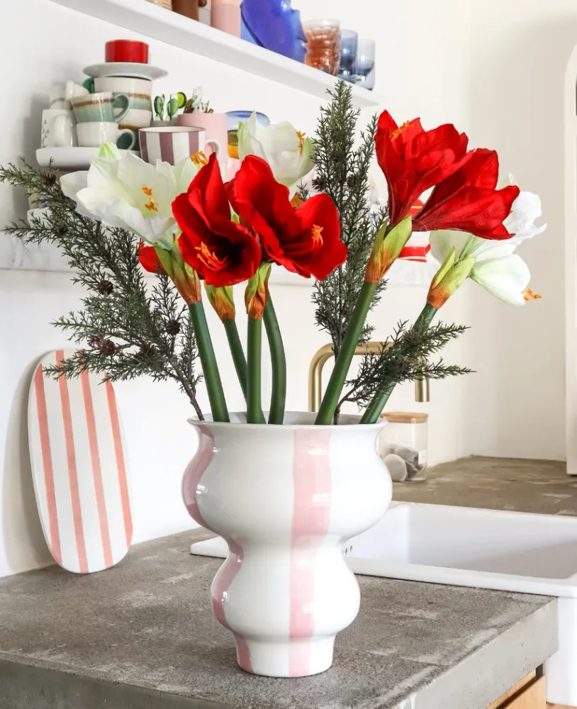 Kunstig Amaryllis Blomst Hvit 66cm
