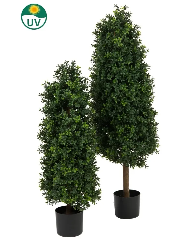 Kunstig Buksbom Pyramide Romerstil UV 120cm
