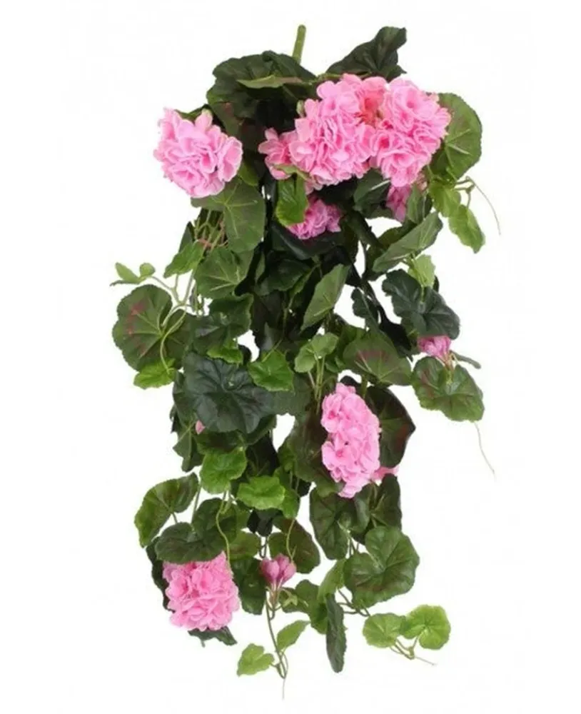 Kunstig Hengeplante Geranium Rosa 75 cm