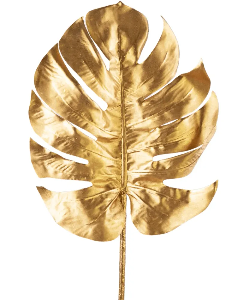 Kunstig Monstera Blad Gull 73cm