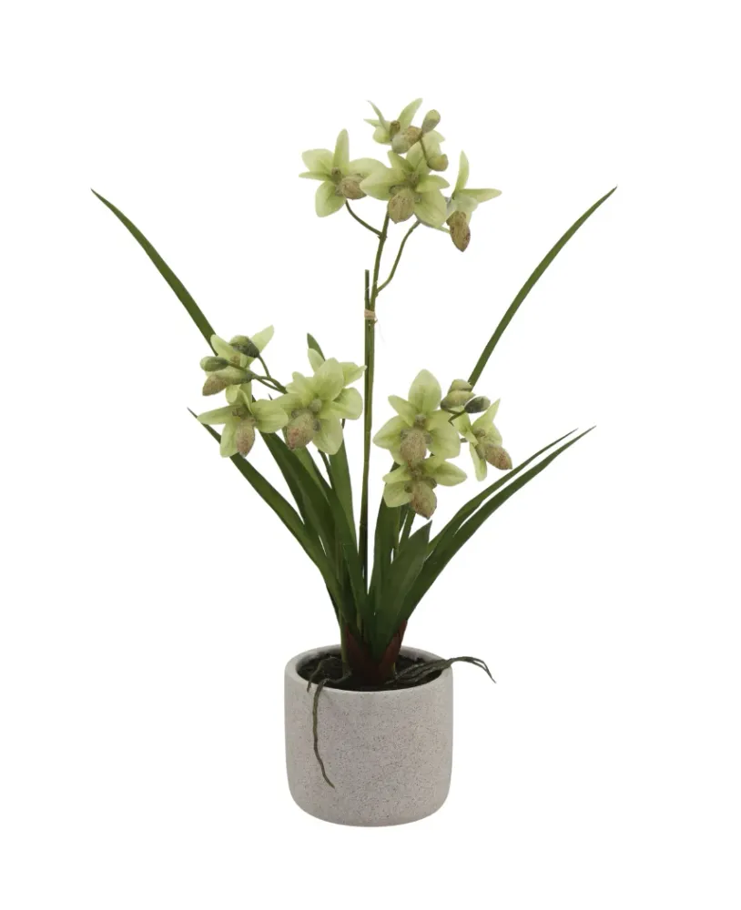 Kunstig Ophrys Orkidé Real Touch Grønn 53cm
